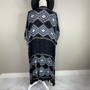 Tokyo Darling Black Bohemian Long Kimono